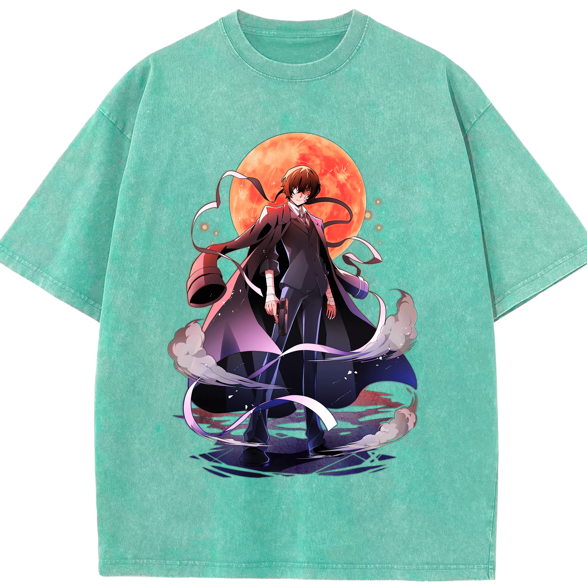 （画像用） 文豪ストレイドッグス Bungo Stray Dogs 綿100% ヴィンテージ風 半袖Tシャツ（フロントプリント）
